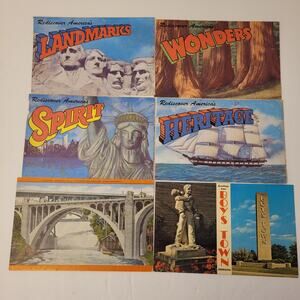 Rediscover America's Vintage Postcards Lot Of 6 Unposted USA Landmarks